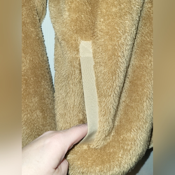 J CREW Teddy Bear Half Zip Pullover Sweater Top Shirt Size Medium Tan Yellow - Picture 3 of 6